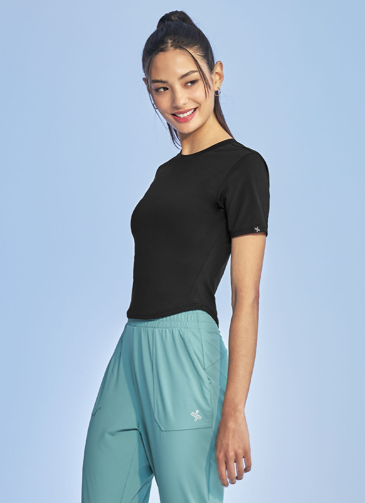 Ice Feather Cropped Short Sleeve