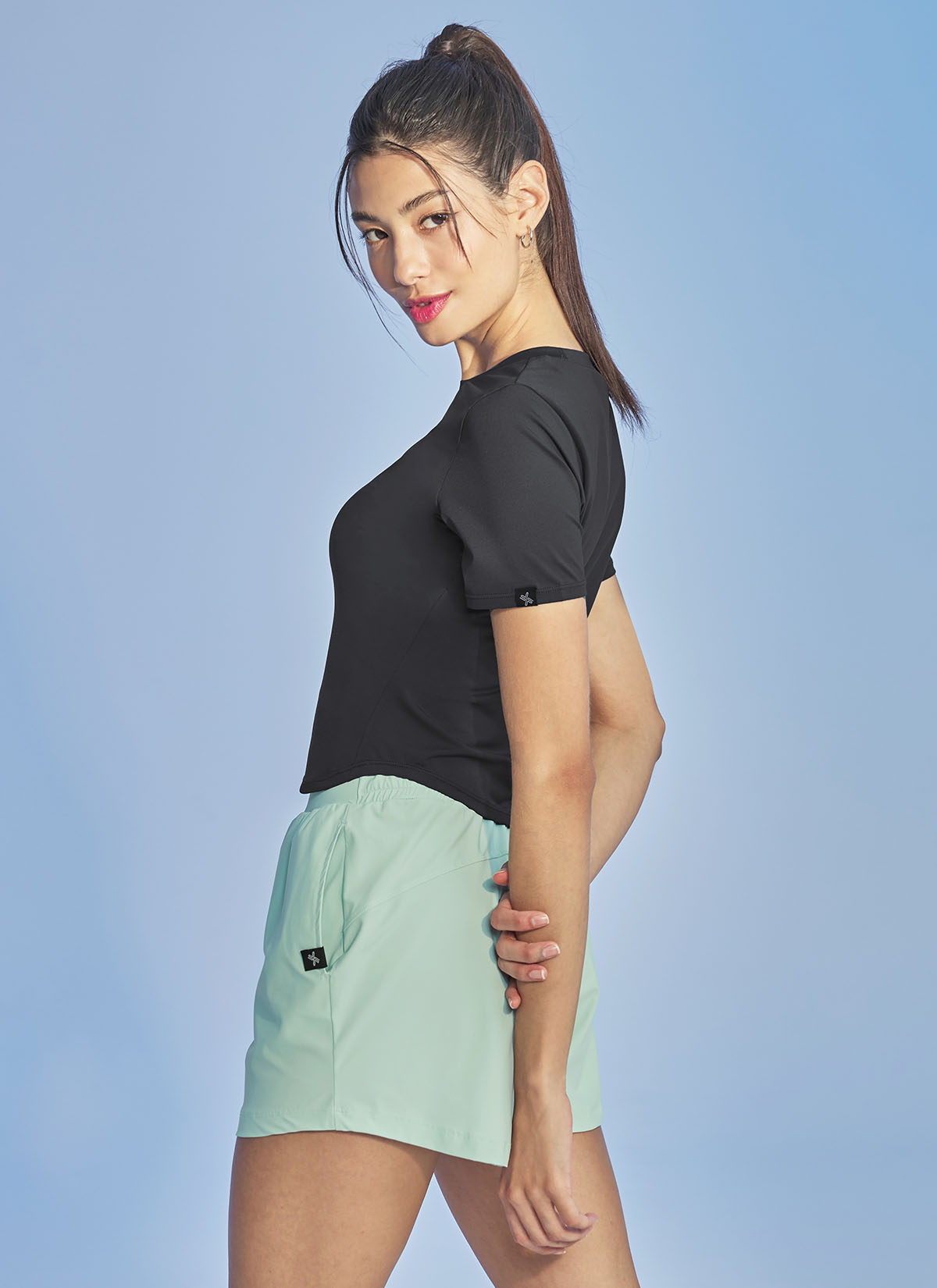 Ice Feather Cropped Short Sleeve