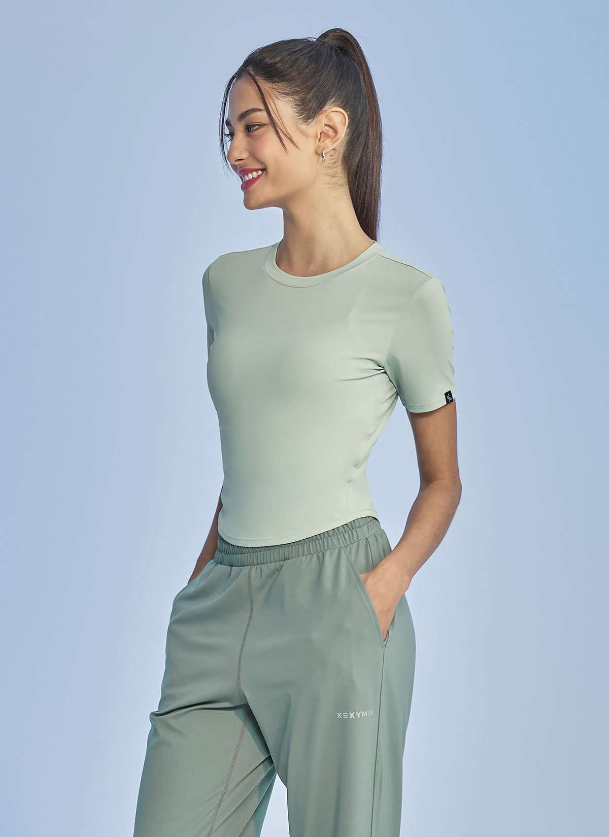 Ice Feather Cropped Short Sleeve