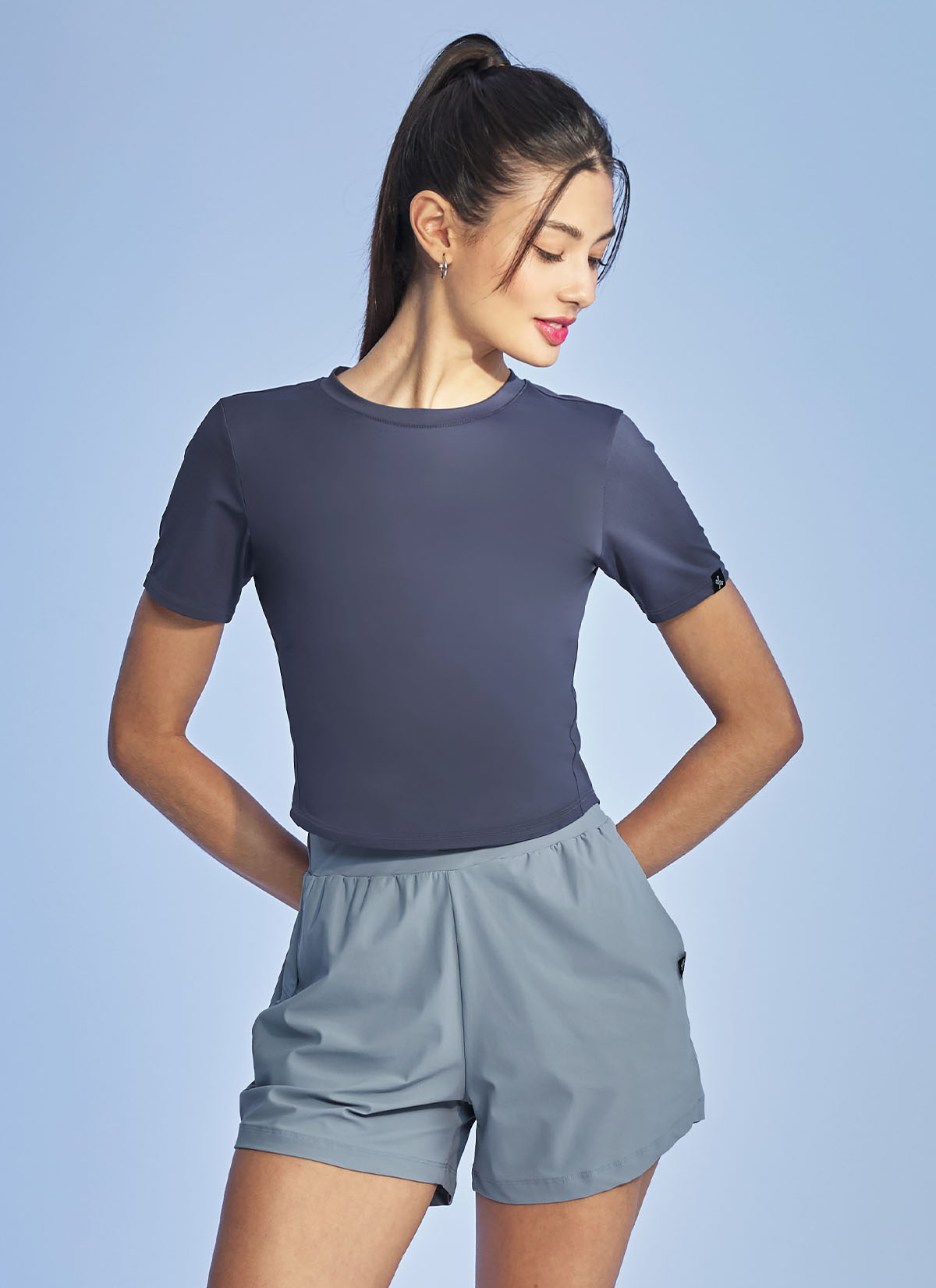 Ice Feather Cropped Short Sleeve