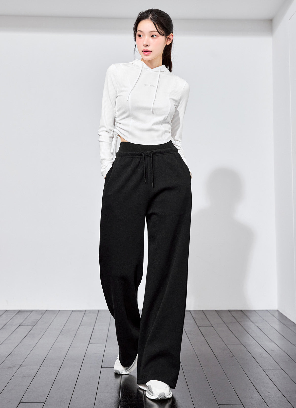 Soft Tension Layered Wide Pants