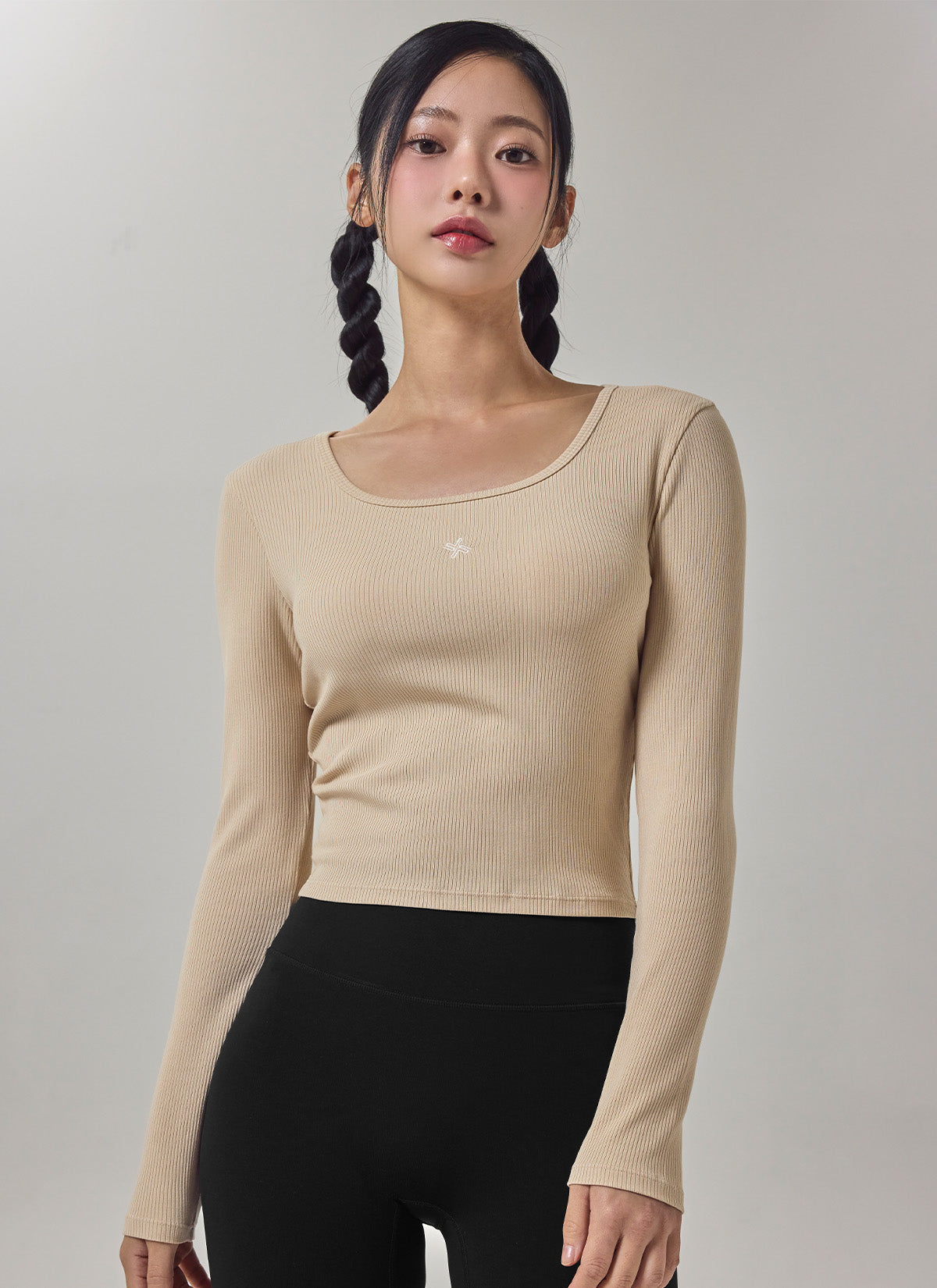 Soft Rib Cropped Long Sleeve