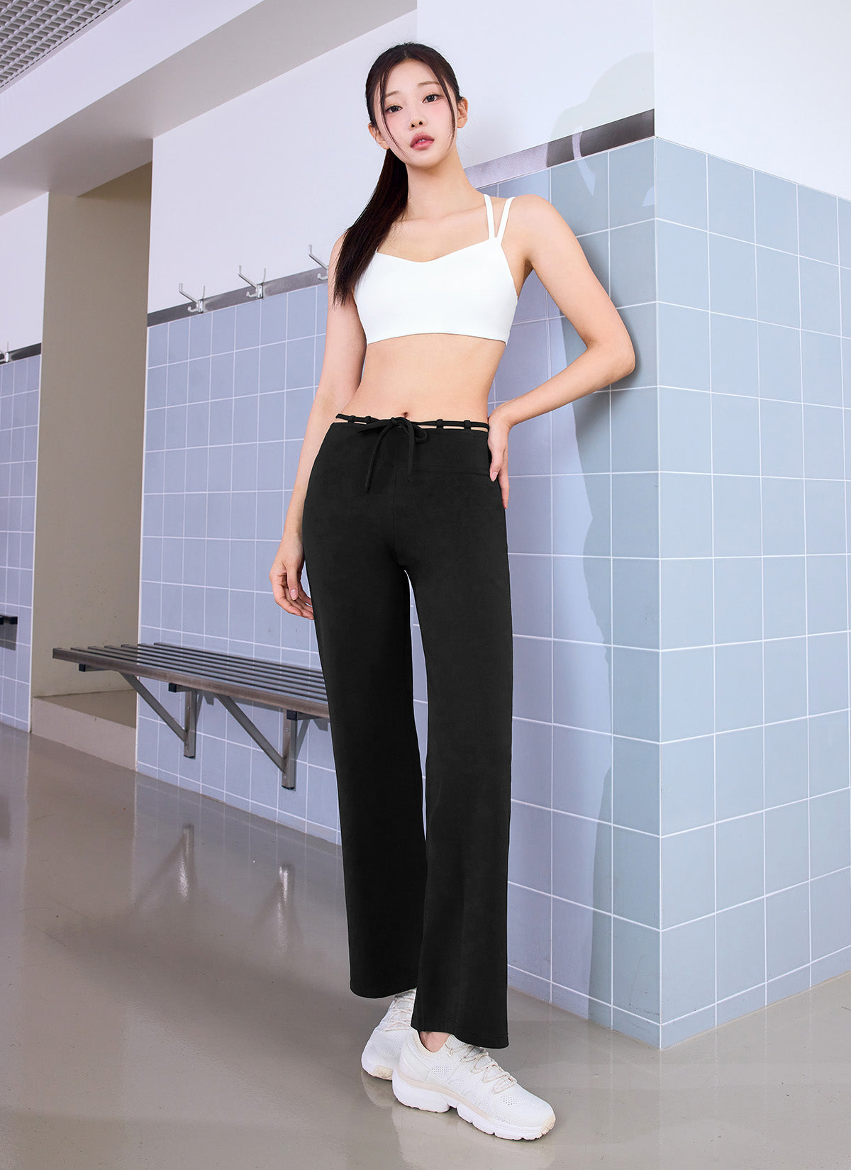 Black Label Power Rise Napping String Wide Leggings